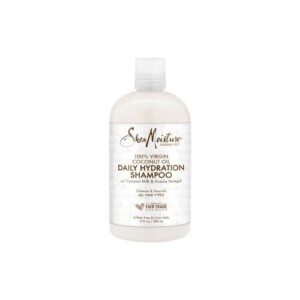 Shea Moisture Daily Moisture Shampoo with 100% Virgin Coconut Oil, Coconut Milk & Acacia Senegal to Cleanse & Nourish All Hair Types 384 ml