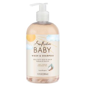 Shea Moisture Baby Wash and Shampoo 100% Virgin Coconut Oil for Kids - 13 oz