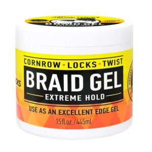 AllDay Locks Braid Gel Extreme Hold, Smooths & Tames Frizz 15 oz