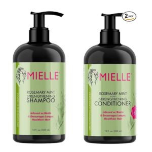 Mielle - Rosemary Mint - Hair Growth Products for Stronger and Healthier Hair - Shampoo & New Conditioner Styling Bundle Set 2 PCS