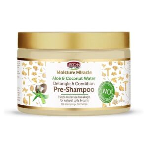 African Pride Moisture Miracle Aloe & Coconut Water, Detangle & Condition Pre- Shampoo 12 oz