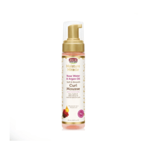 African Pride Moisture Miracle Rose Water and Argan Oil Curl Mousse 80z