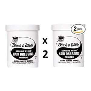 Black and White Pluko Hair Dressing Pomade 200ml x 2