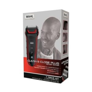 Wahl Clean and Close Plus, Men’s Shaver, Black and Red