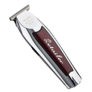 WAHL Professional Cordless Detailer Li Trimmer –  Silver/Maroon, 544g, Precision Detailing, 40x45x150mm
