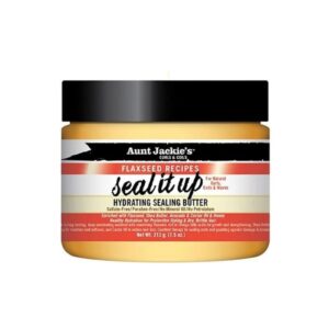 Aunt Jackie's Flaxseed Recipes Seal It Up Hydrating Sealing Butter, Hair Conditioner Butter, 15 Fluid Ounces