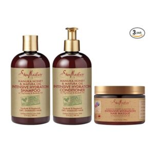 SheaMoisture Manuka Honey & Mafura Oil Intensive Hydration Combination Set – Includes 13 oz. Shampoo, 13 oz. Conditioner & 12 oz. Hair Masque