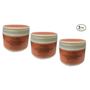 3 x Shea Moisture Coconut & Hibiscus Curl Enhancing Smoothie Thick / Curly Hair 340 g (Total - 1020 g)